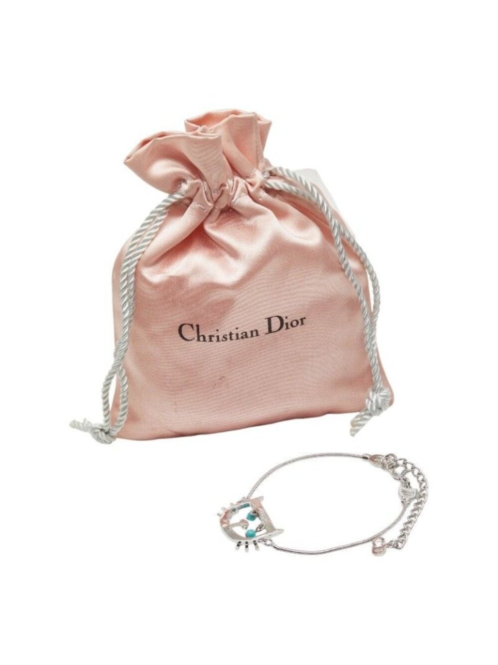 Dior Cat Motif Chain Bracelet Silver Metal - Picture 7 of 7